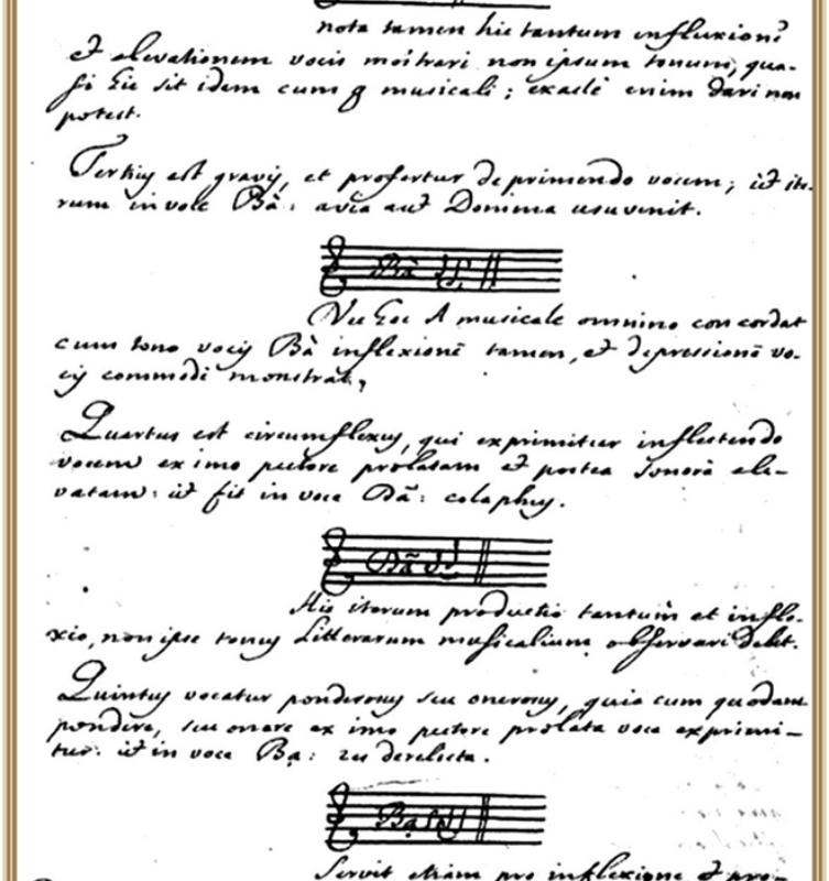 Cách thể hiện chữ Quốc ngữ theo khuông nhạc của Francesco de Pina